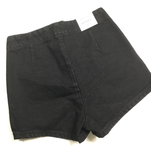 Brave Soul Denim Studio Mindy High Waisted Lace up Shorts Black 10/38 - Picture 11 of 11